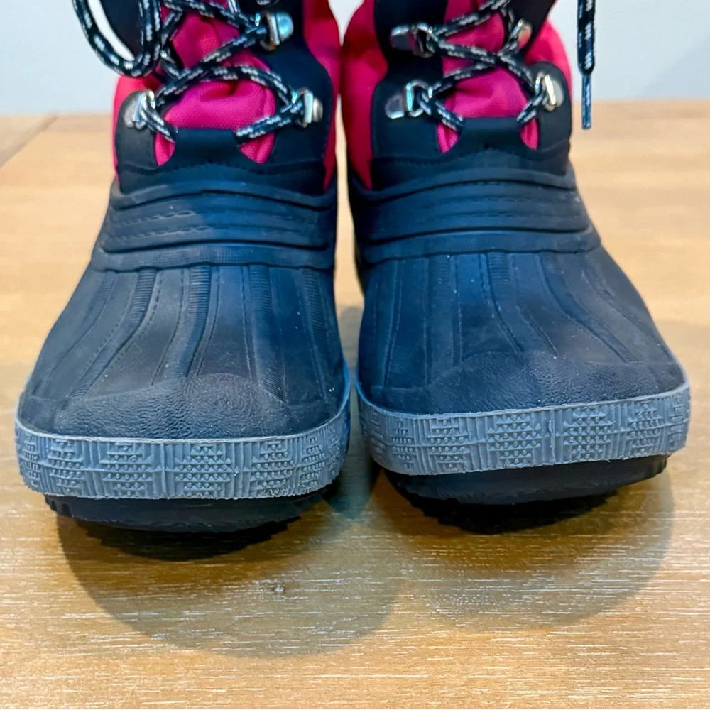 Pajar Womens Olga Waterproof Winter Boot Faux Fur Lining Side Zip Hot Pink Sz 8L